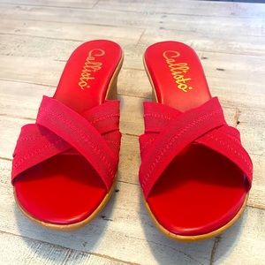Red sandals